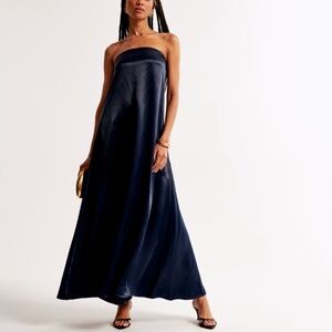 Abercrombie Strapless Trapeze Maxi Dress